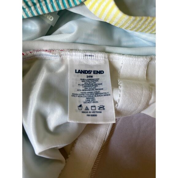 Lands' End Seersucker Striped Bathing Suit - Picture 3 of 10